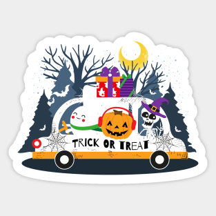 Trick or Treat. Halloween car Sticker